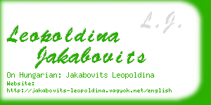 leopoldina jakabovits business card